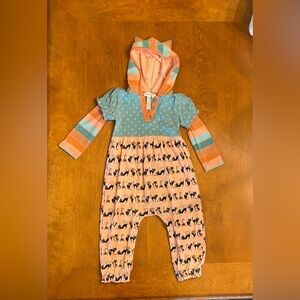 NWOT Matilda Jane Ima Skeerd Baby Halloween Romper